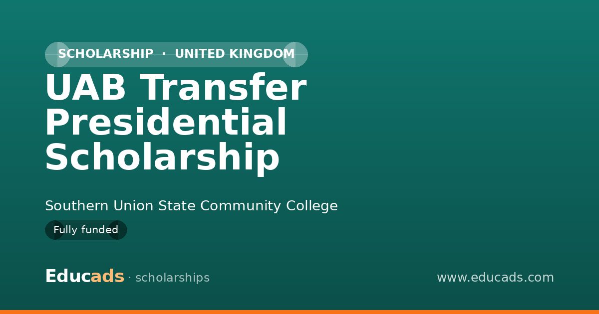 UAB Transfer Presidential Scholarship scholarship