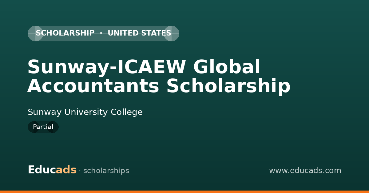 Sunway-ICAEW Global Accountants Scholarship scholarship