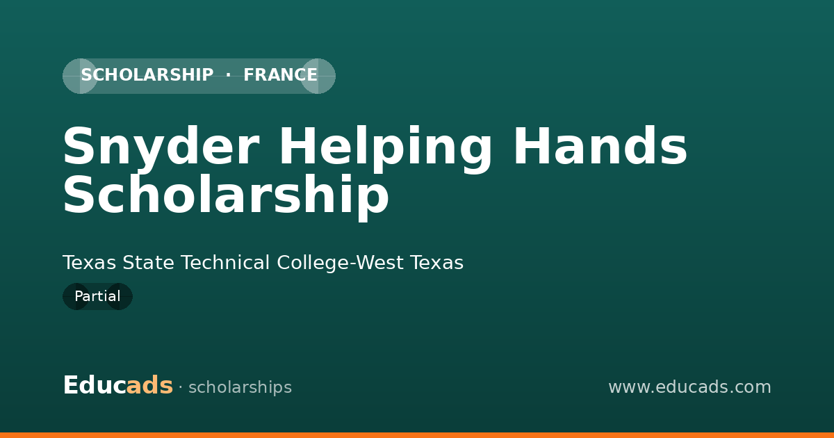 Snyder Helping Hands Scholarship scholarship