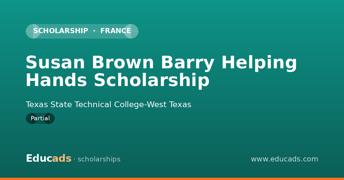 Susan Brown Barry Helping Hands Scholarship scholarship