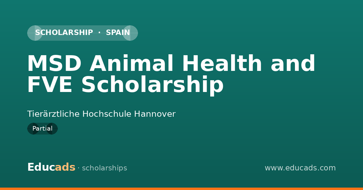 MSD Animal Health and FVE Scholarship scholarship
