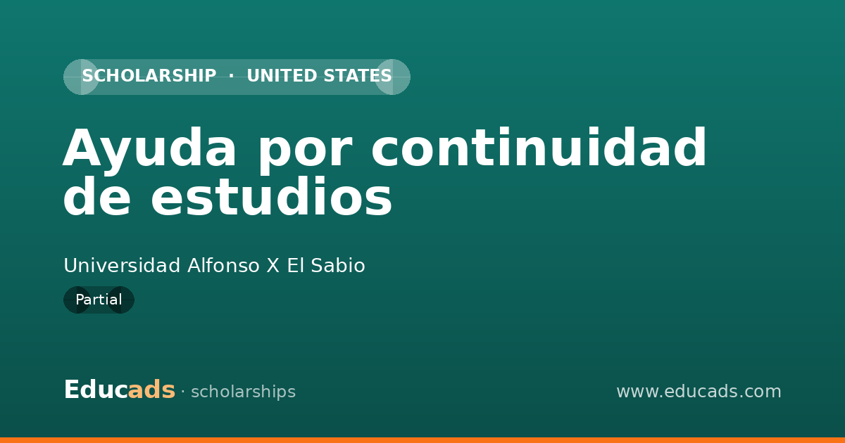 Ayuda por continuidad de estudios scholarship