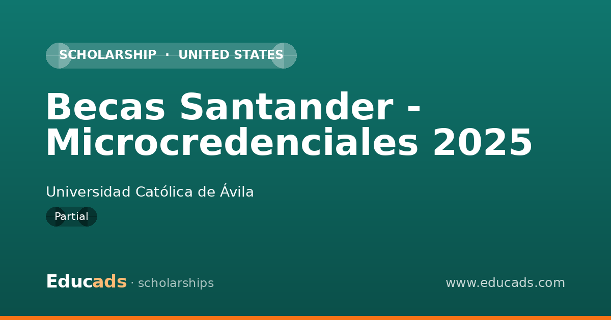 Becas Santander - Microcredenciales 2025 scholarship