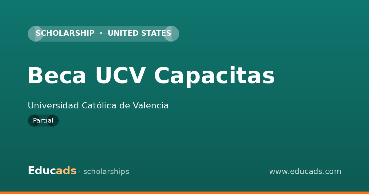 Beca UCV Capacitas scholarship