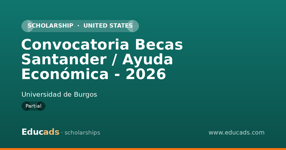 Convocatoria Becas Santander / Ayuda Económica - 2026 scholarship