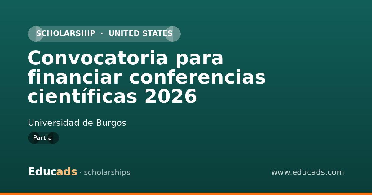 Convocatoria para financiar conferencias científicas 2026 scholarship