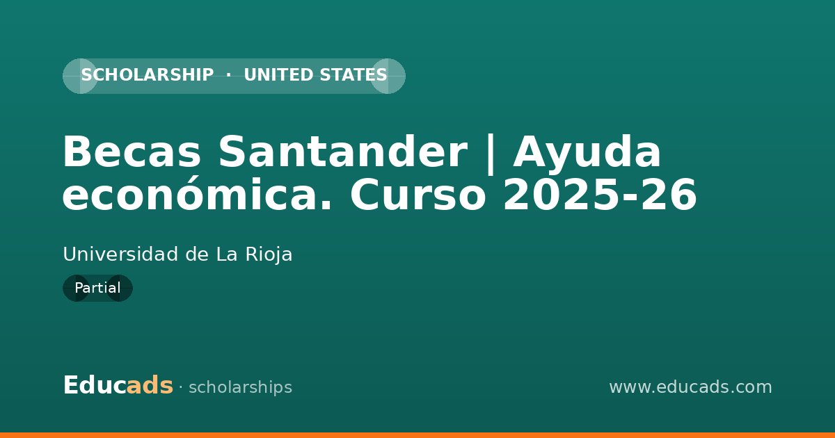 Becas Santander | Ayuda económica. Curso 2025-26 scholarship