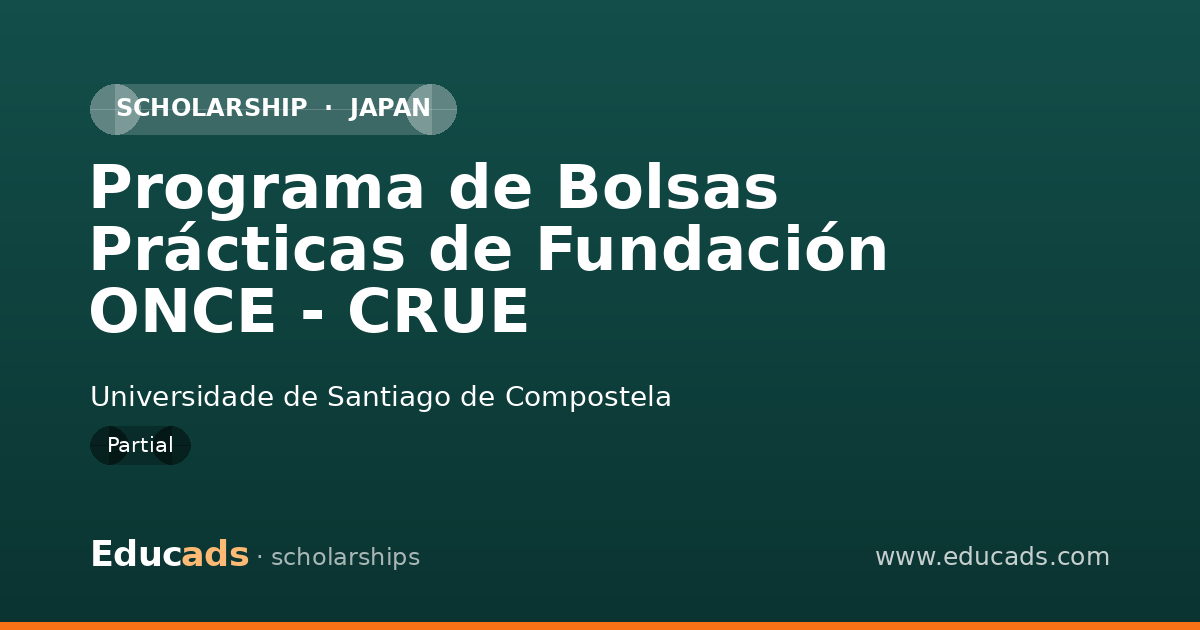 Programa de Bolsas Prácticas de Fundación ONCE - CRUE scholarship