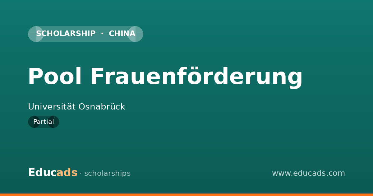 Pool Frauenförderung scholarship