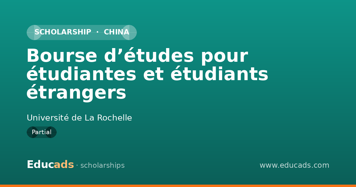 Bourse d’études pour étudiantes et étudiants étrangers scholarship