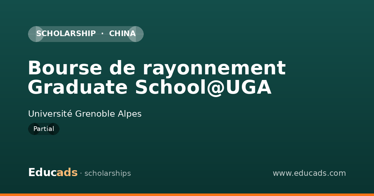 Bourse de rayonnement Graduate School@UGA scholarship