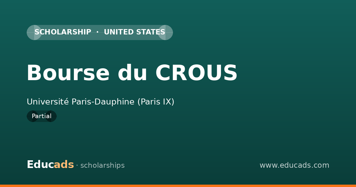 Bourse du CROUS scholarship