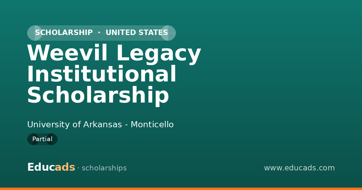 Weevil Legacy Institutional Scholarship scholarship