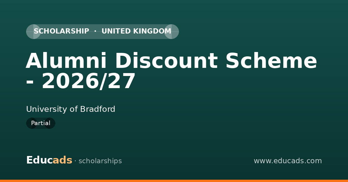 Alumni Discount Scheme - 2026/27 scholarship