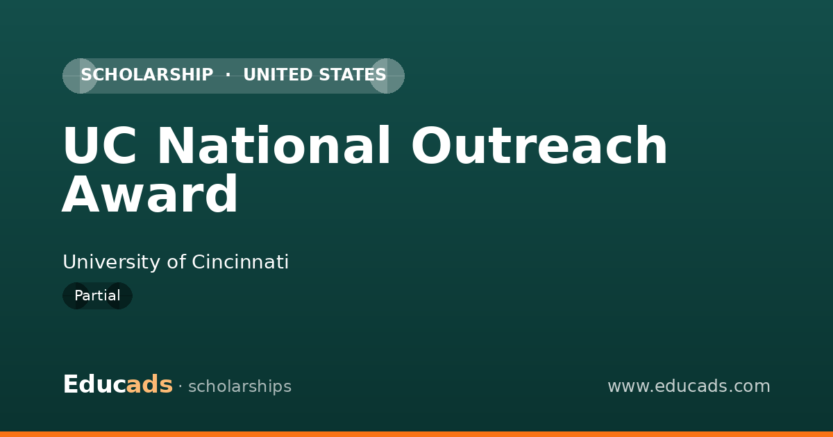 UC National Outreach Award scholarship