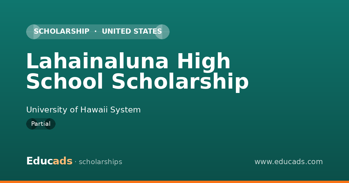 Lahainaluna High School Scholarship scholarship