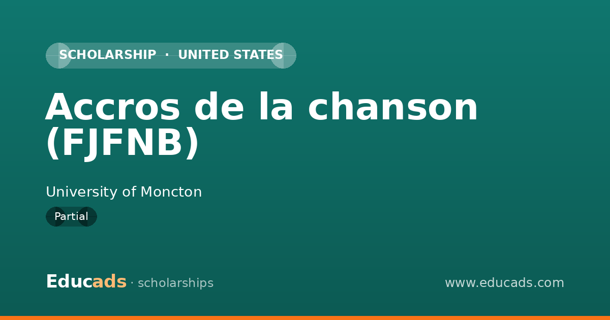 Accros de la chanson (FJFNB) scholarship