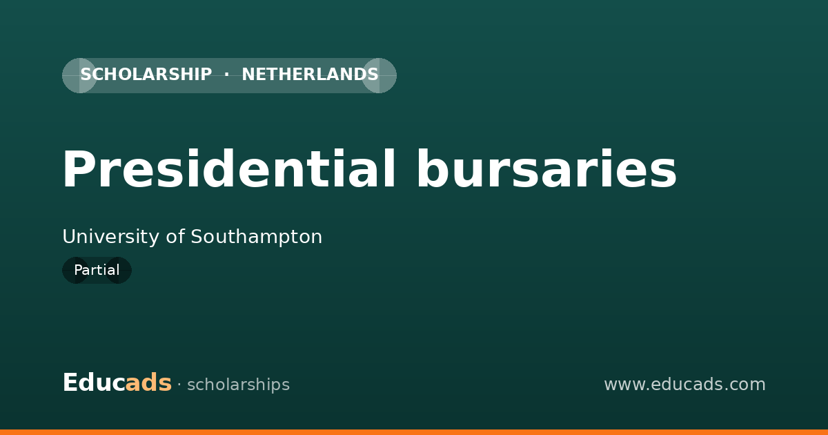 Presidential bursaries scholarship