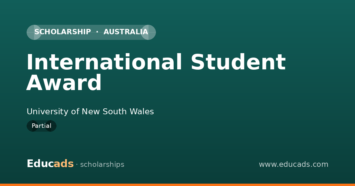 International Student Award scholarship
