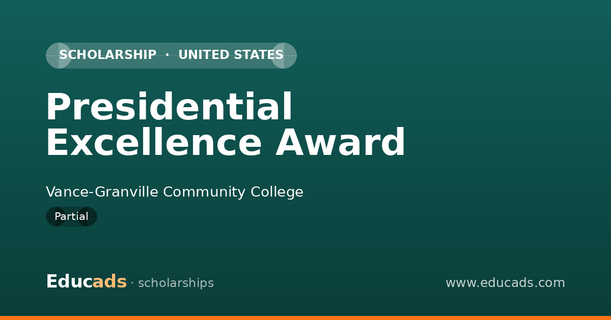 Presidential Excellence Award scholarship