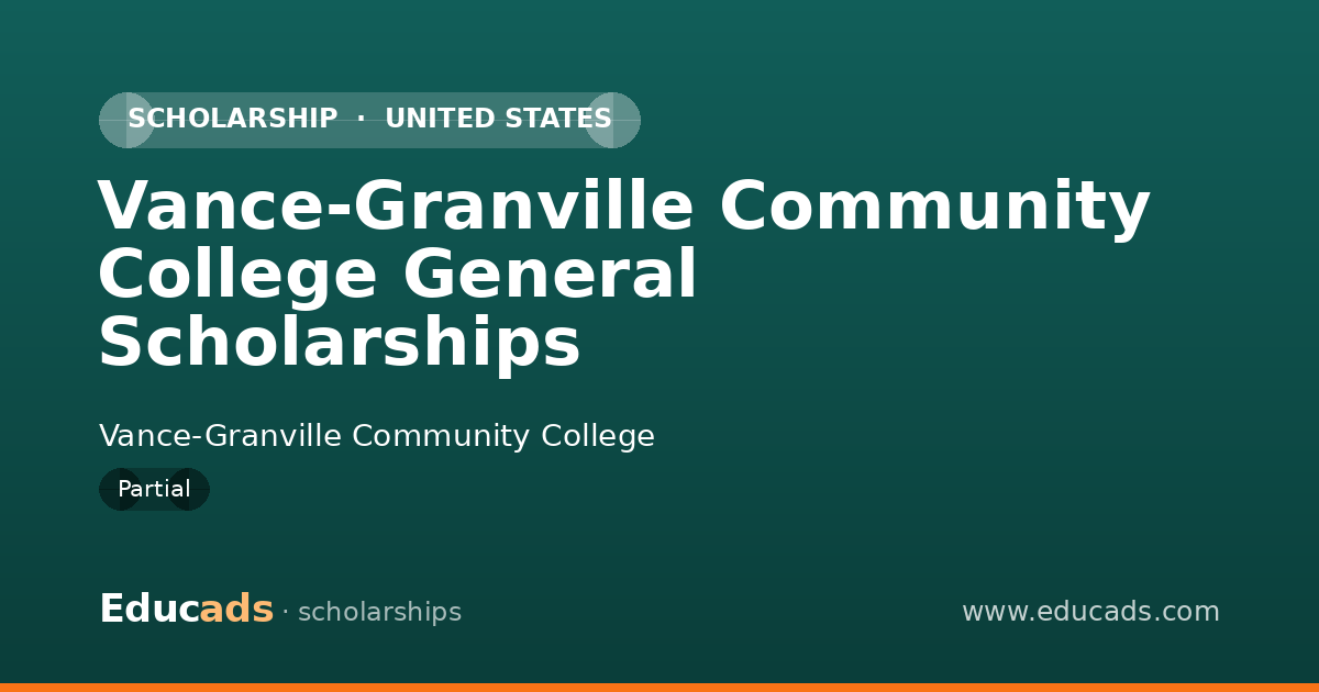 Vance-Granville Community College General Scholarships scholarship