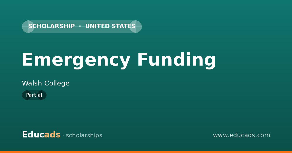 Emergency Funding scholarship