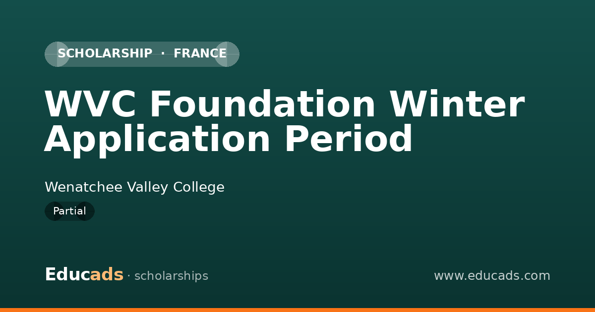 WVC Foundation Winter Application Period scholarship