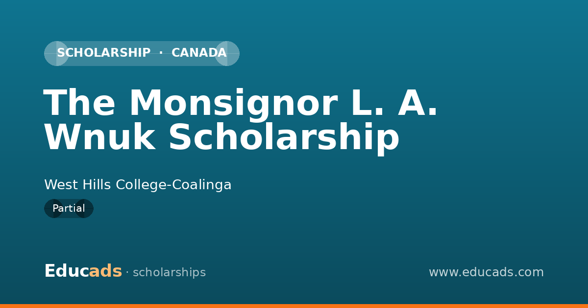 The Monsignor L. A. Wnuk Scholarship scholarship