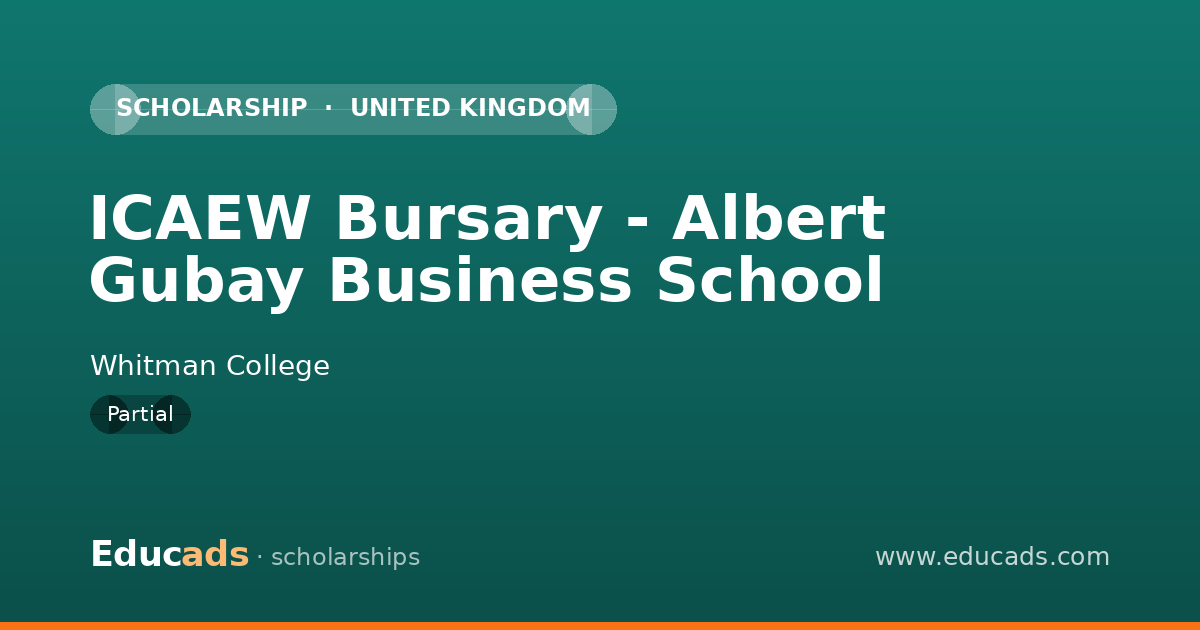 ICAEW Bursary - Albert Gubay Business School scholarship