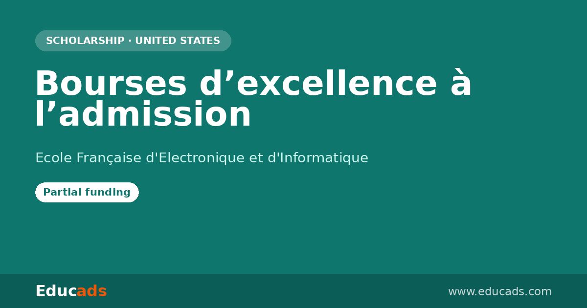 Bourses d’excellence à l’admission scholarship