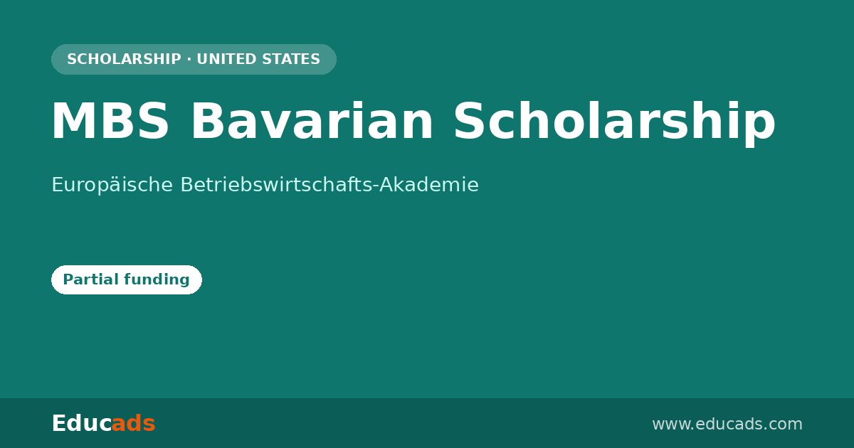 MBS Bavarian Scholarship scholarship