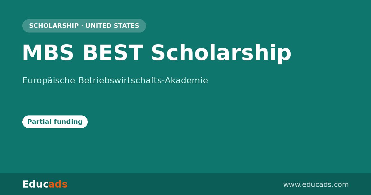 MBS BEST Scholarship scholarship