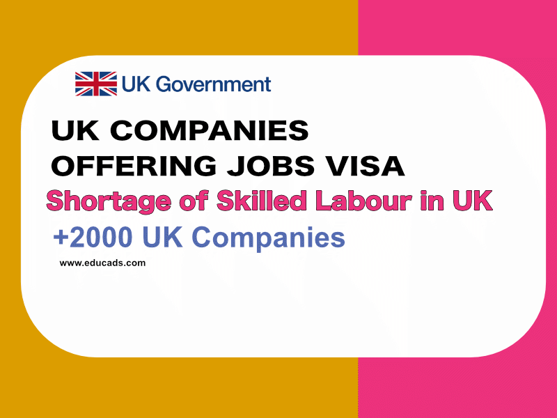 UK Government VISA Jobs Sponsorships